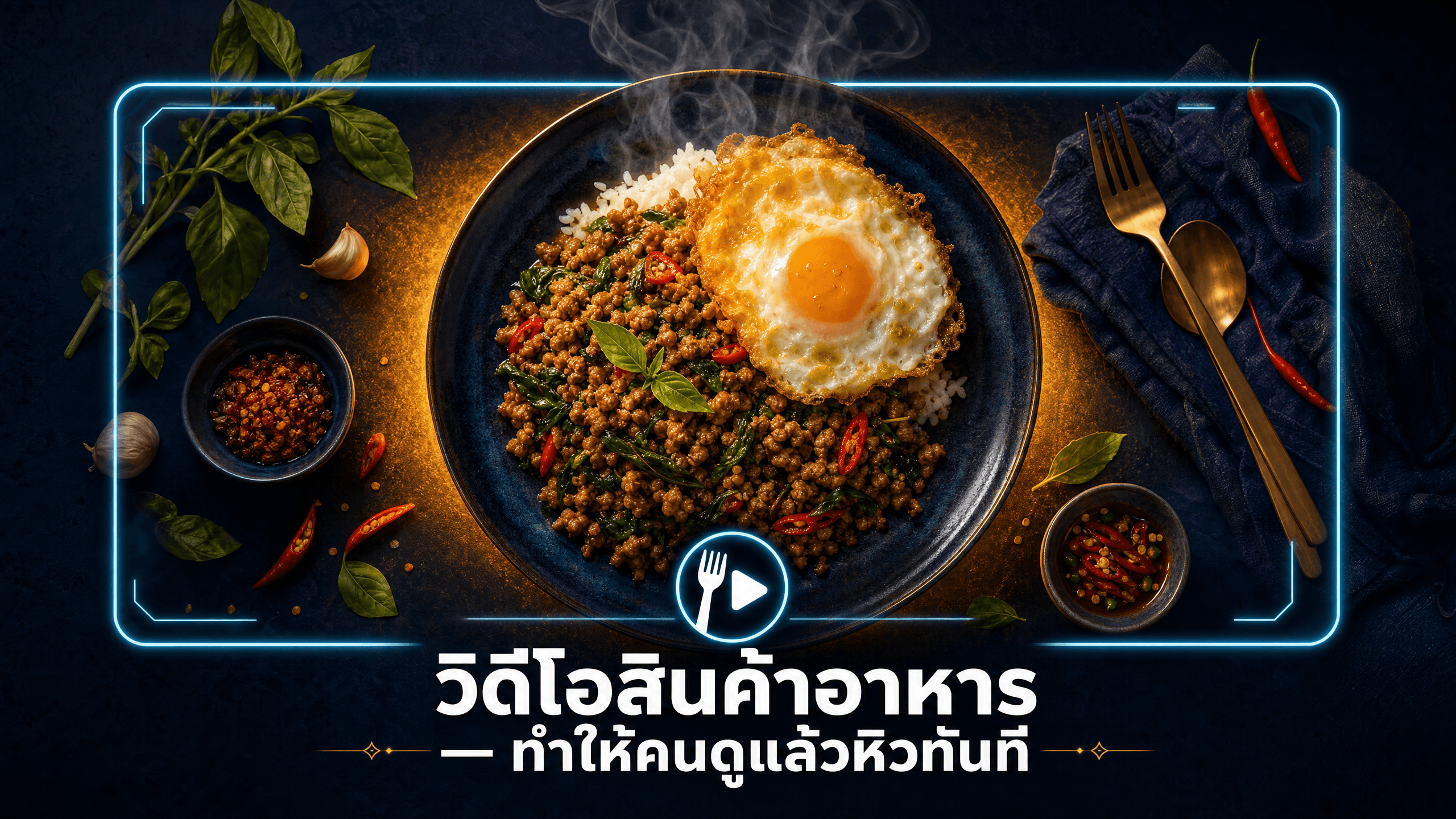 วิดีโอสินค้าอาหารและเครื่องดื่ม: ทำให้คนดูแล้วหิวทันที