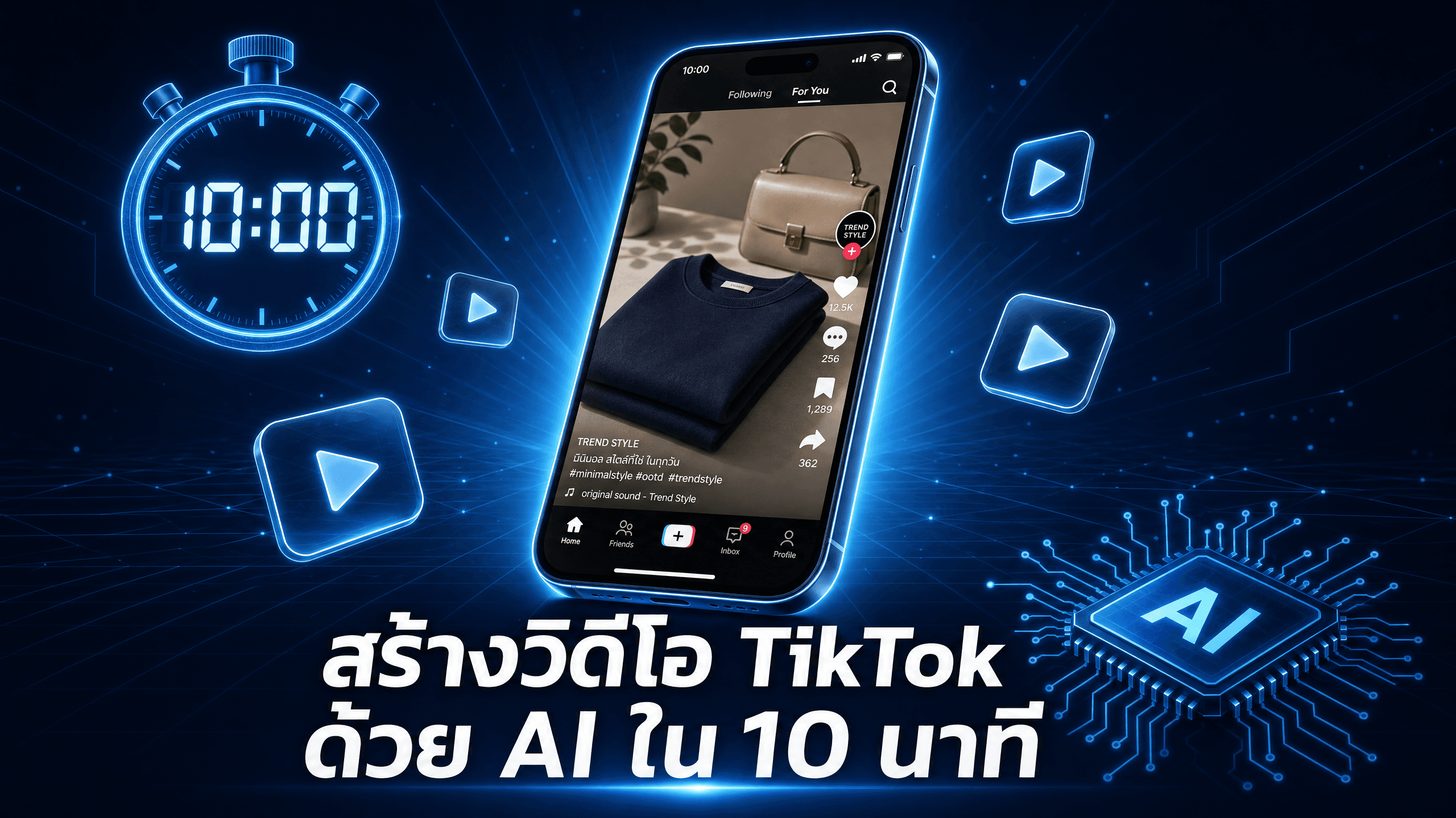 วิธีสร้างวิดีโอสินค้า TikTok ด้วย AI ภายใน 10 นาที